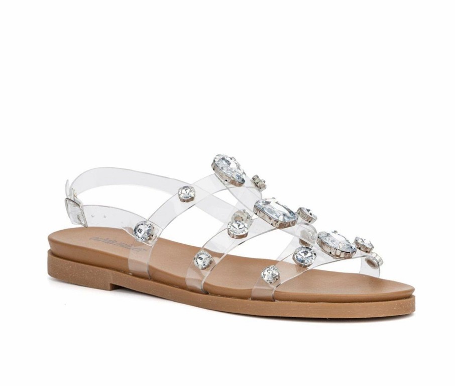 Flat Sandals * | Women'S Olivia Miller Crystal Clear Sandals