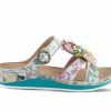 Footbed Sandals * | Women'S L'Artiste Snazzy Low Wedge Footbed Sandals