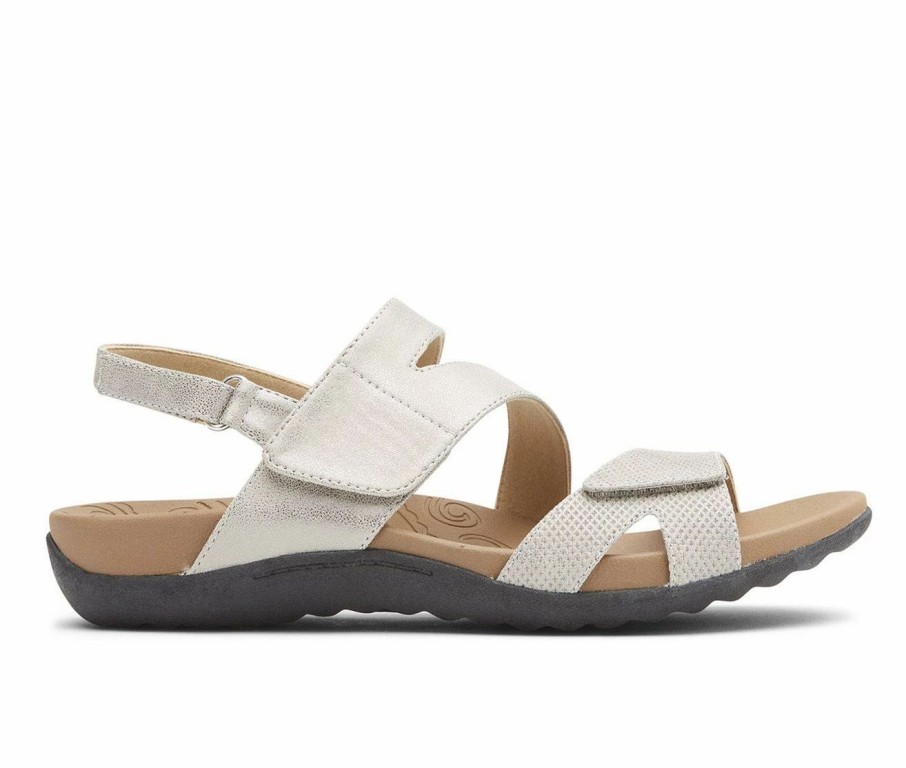 Flat Sandals * | Women'S Rockport Ridge Asymmetrical Velcro Sandals