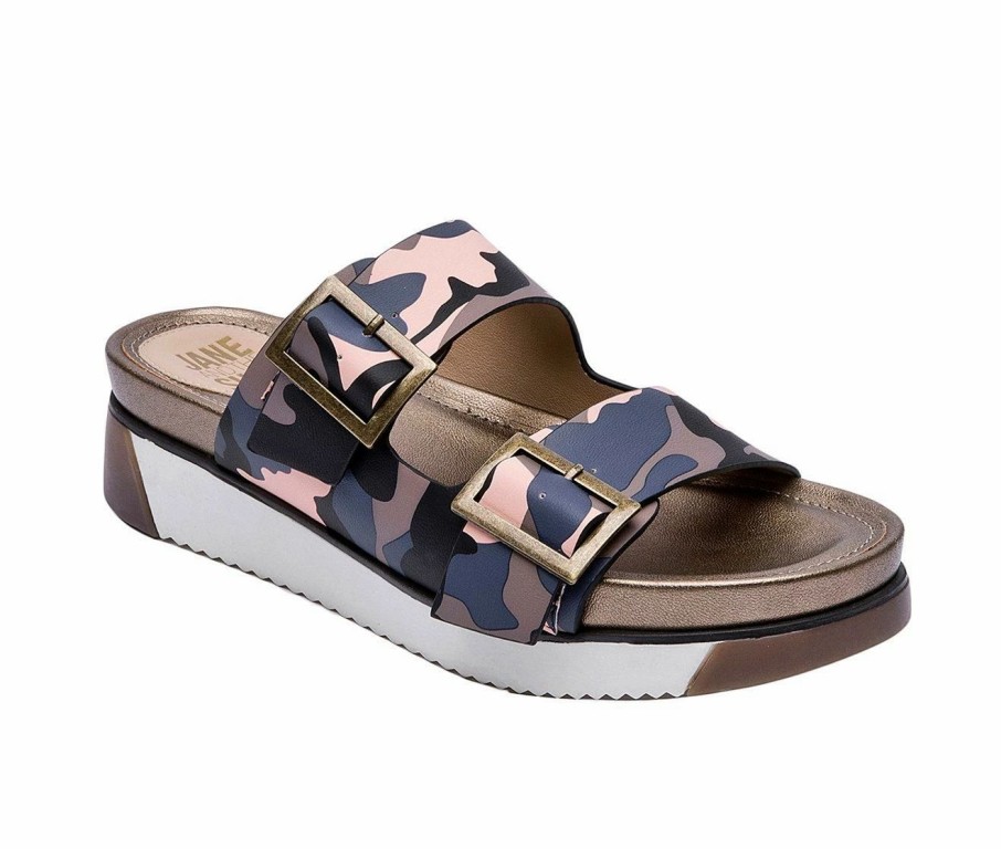 Flat Sandals * | Women'S Jane And The Shoe Jessica Flatform Sandals