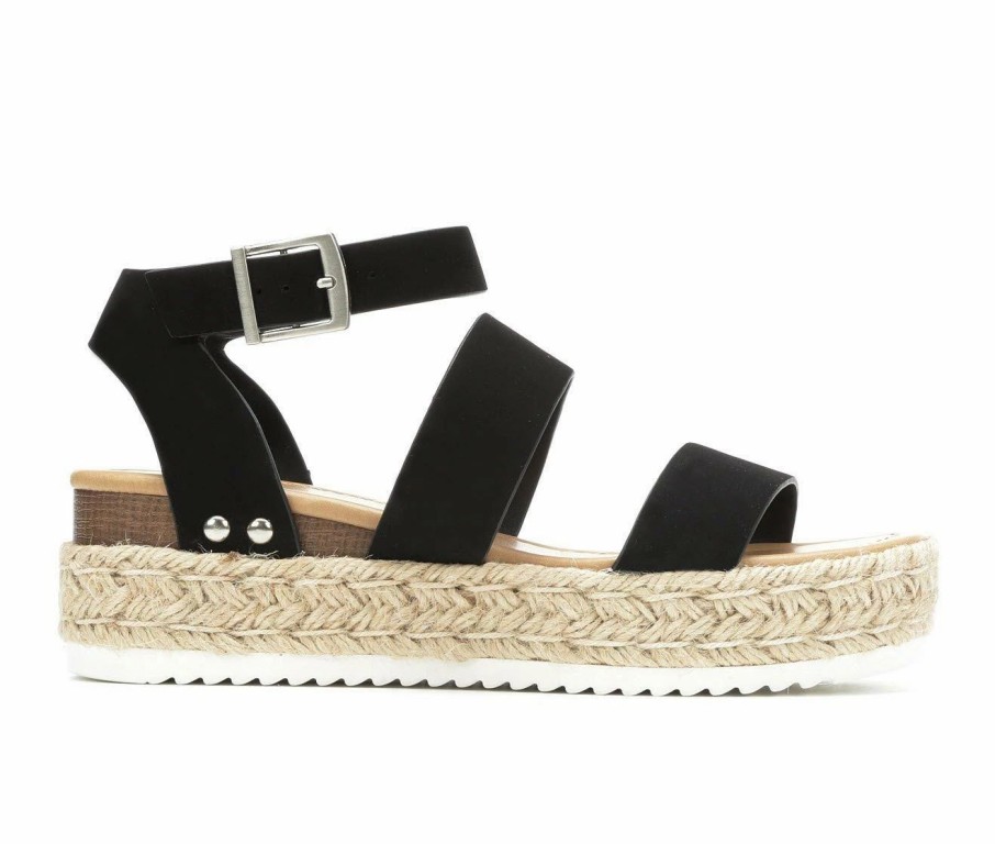 Espadrille Sandals * | Women'S Soda Bryce Platform Sandals