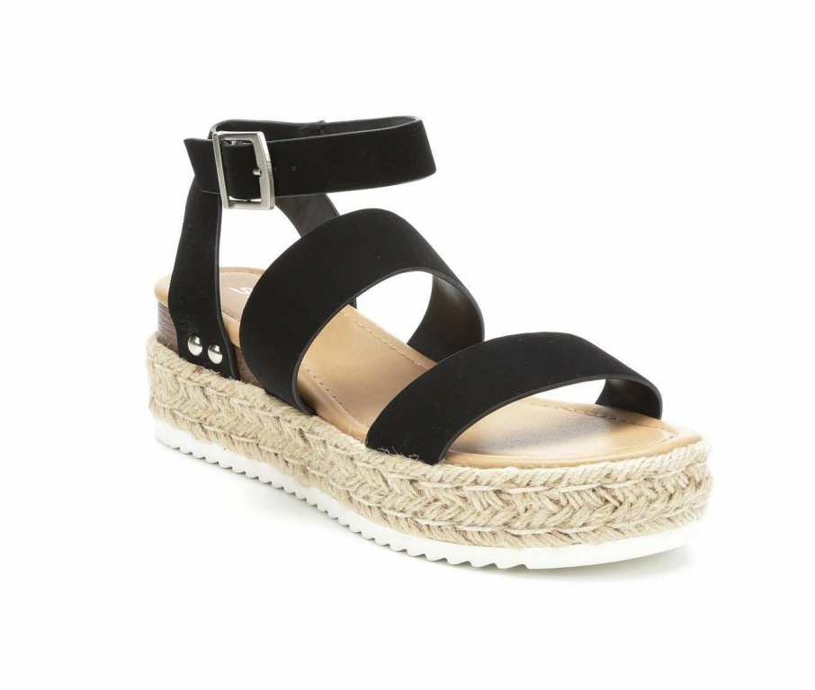 Espadrille Sandals * | Women'S Soda Bryce Platform Sandals