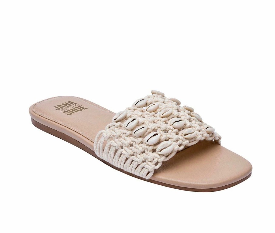 Flat Sandals * | Women'S Jane And The Shoe Mackenzie Slip-On Sandals