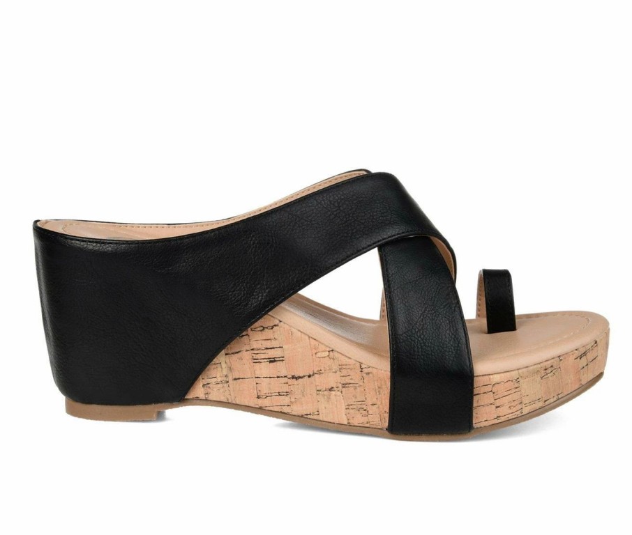 Heeled Sandals * | Women'S Journee Collection Rayna Wedge Sandals