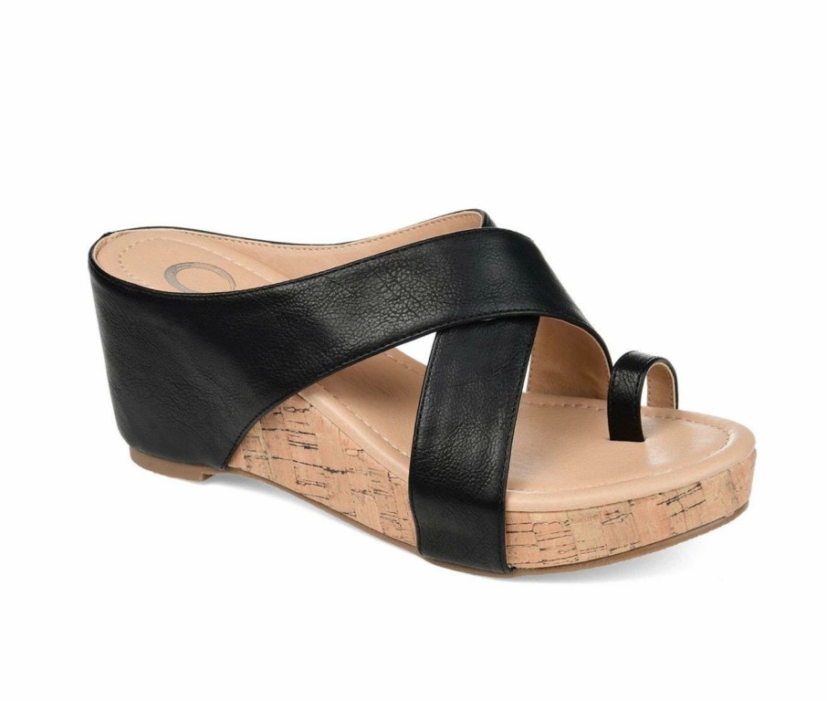 Heeled Sandals * | Women'S Journee Collection Rayna Wedge Sandals