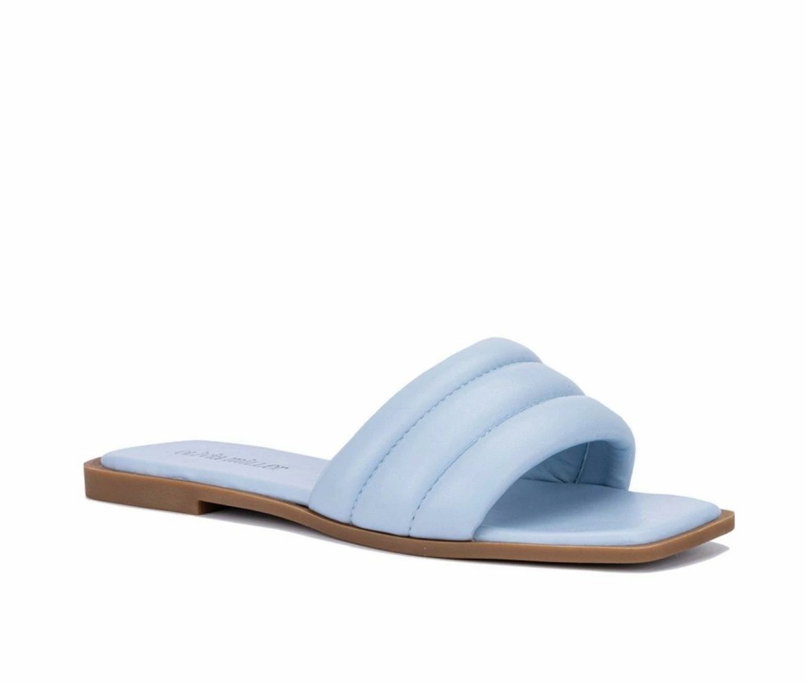 Flat Sandals * | Women'S Olivia Miller Indigo Sandals