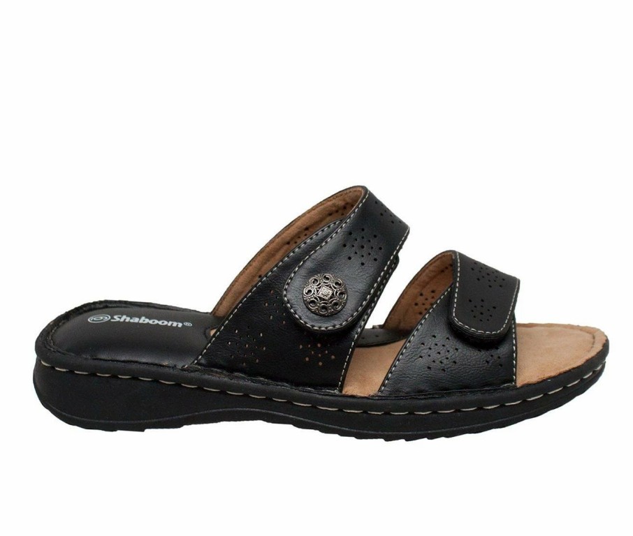 Flat Sandals * | Women'S Shaboom Double Band Comfort Slide Sandals