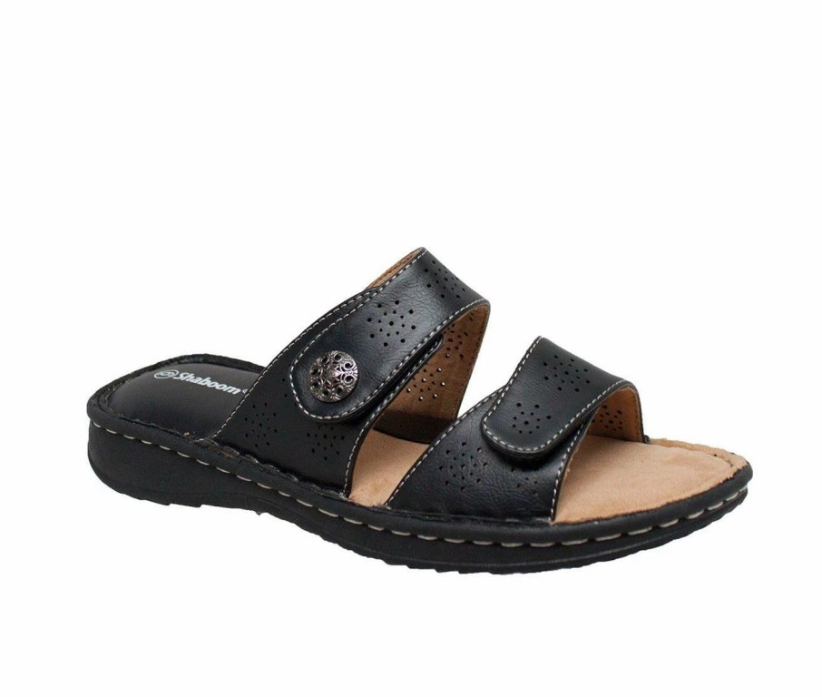 Flat Sandals * | Women'S Shaboom Double Band Comfort Slide Sandals