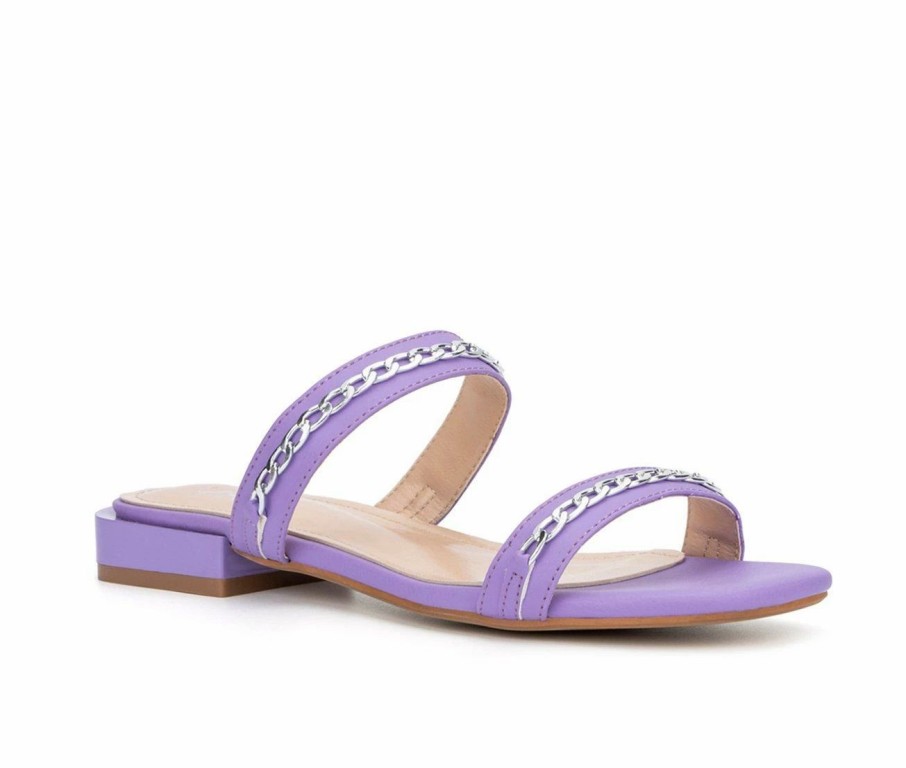 Flat Sandals * | Women'S New York And Company Becki Sandals