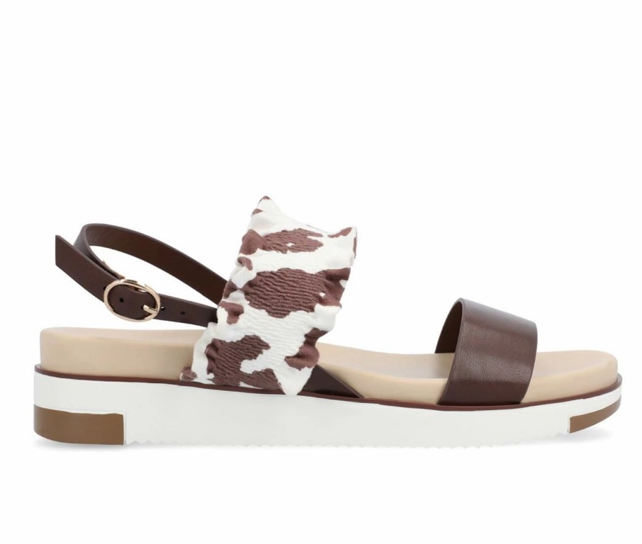 Platform Sandals * | Women'S Journee Collection Riya Low Wedge Sandals