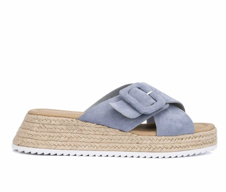 Espadrille Sandals * | Women'S Olivia Miller Breeze Espadrille Platform Wedges