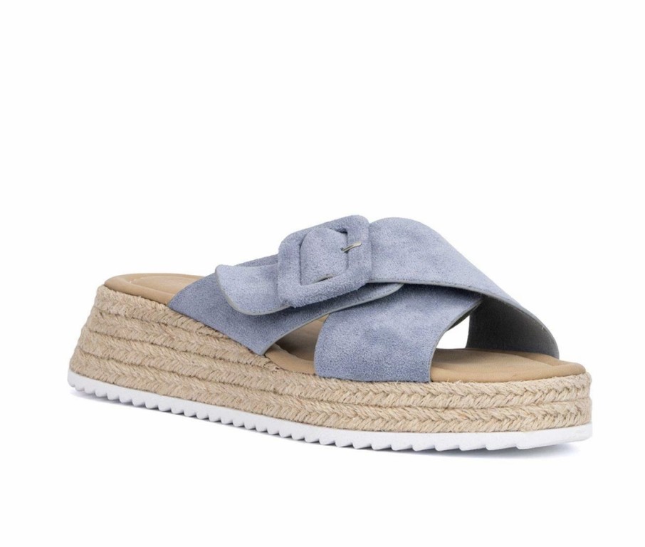 Espadrille Sandals * | Women'S Olivia Miller Breeze Espadrille Platform Wedges