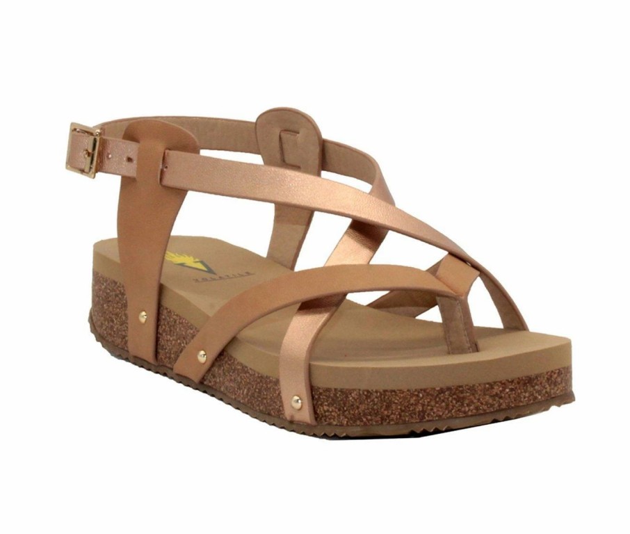 Footbed Sandals * | Women'S Volatile Engie Platform Footbed Sandals