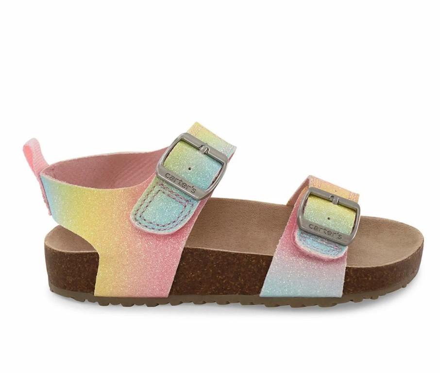 Flat Sandals * | Girls' Carters Toddler & Little Kid Jada Footbed Sandals