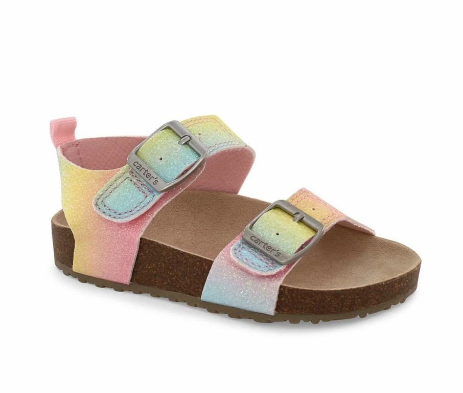 Flat Sandals * | Girls' Carters Toddler & Little Kid Jada Footbed Sandals