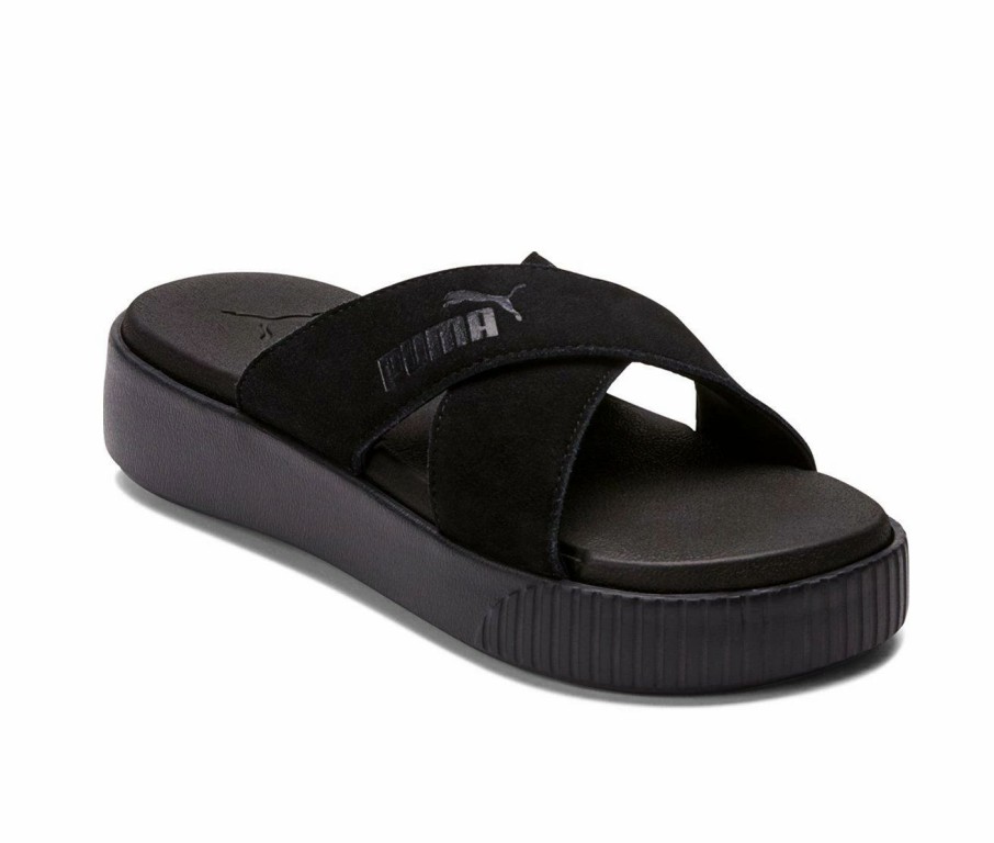 Platform Sandals * | Women'S Puma Platform Slide Velvet Sport Slides