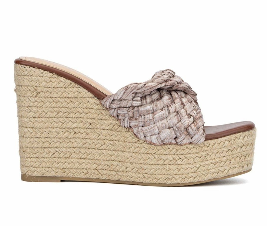 Espadrille Sandals * | Women'S Olivia Miller Irma Platform Wedge Sandals