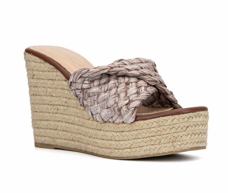 Espadrille Sandals * | Women'S Olivia Miller Irma Platform Wedge Sandals