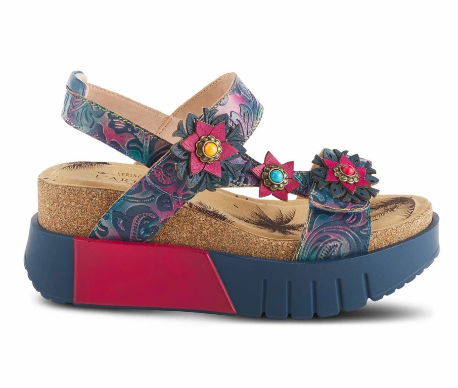 Platform Sandals * | Women'S L'Artiste Favia Wedge Footbed Sandals