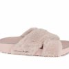 Flat Sandals * | Women'S Unionbay Luxe Fuzzy Slides