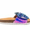 Flat Sandals * | Girls' Olivia Miller Little Kid & Big Kid Shimmering Bow Footbed Sandals