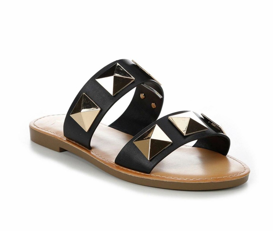 Flat Sandals * | Women'S Soda Cetus Studded Sandals