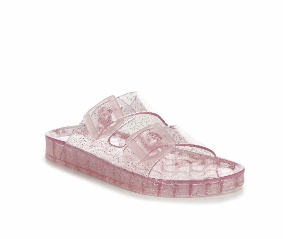 Flat Sandals * | Girls' Mia Little Kid & Big Kid Little Jewell Footbed Sandals