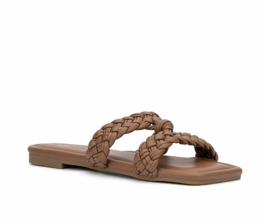 Flat Sandals * | Women'S New York And Company Berta Braided Sandals