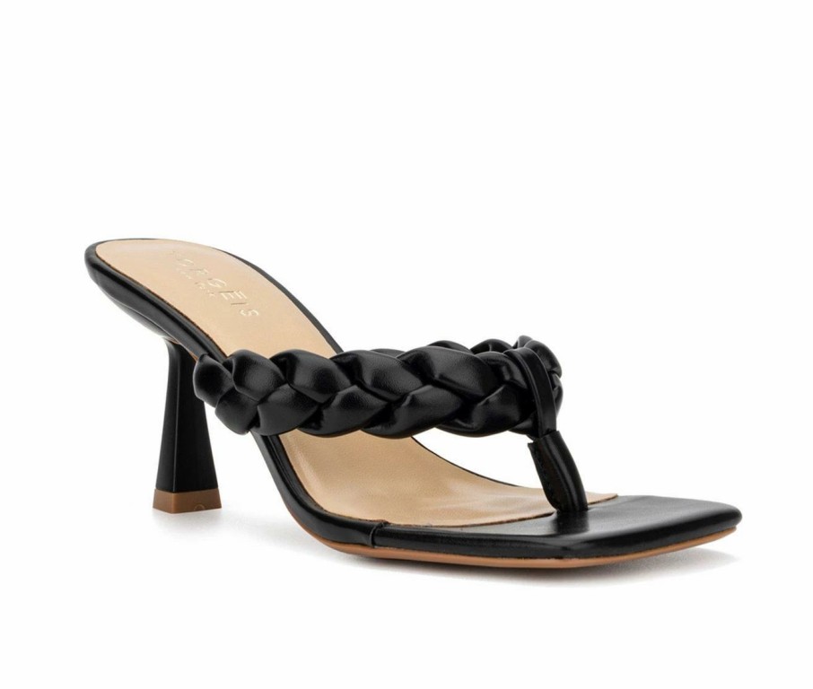 Heeled Sandals * | Women'S Torgeis Ginger Braided Thong Dress Sandals