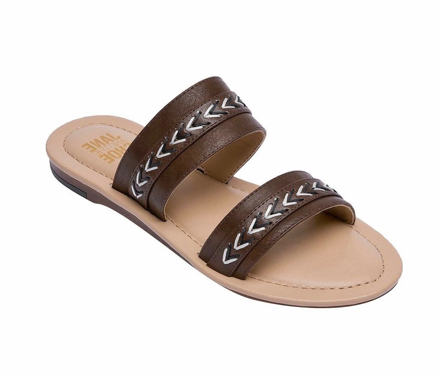 Flat Sandals * | Women'S Jane And The Shoe Agatha Slip-On Sandals