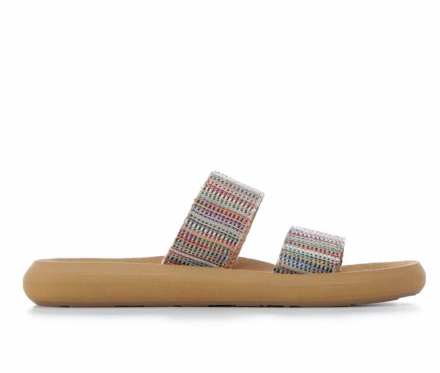 Flat Sandals * | Women'S Roxy Indee Slide Sandals