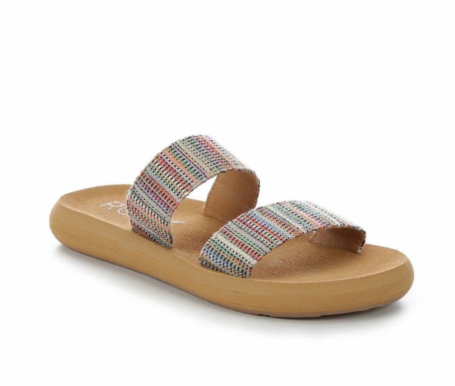 Flat Sandals * | Women'S Roxy Indee Slide Sandals