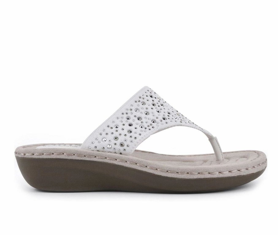 Flip-Flops * | Women'S Cliffs By White Mountain Calling Wedge Flip-Flops