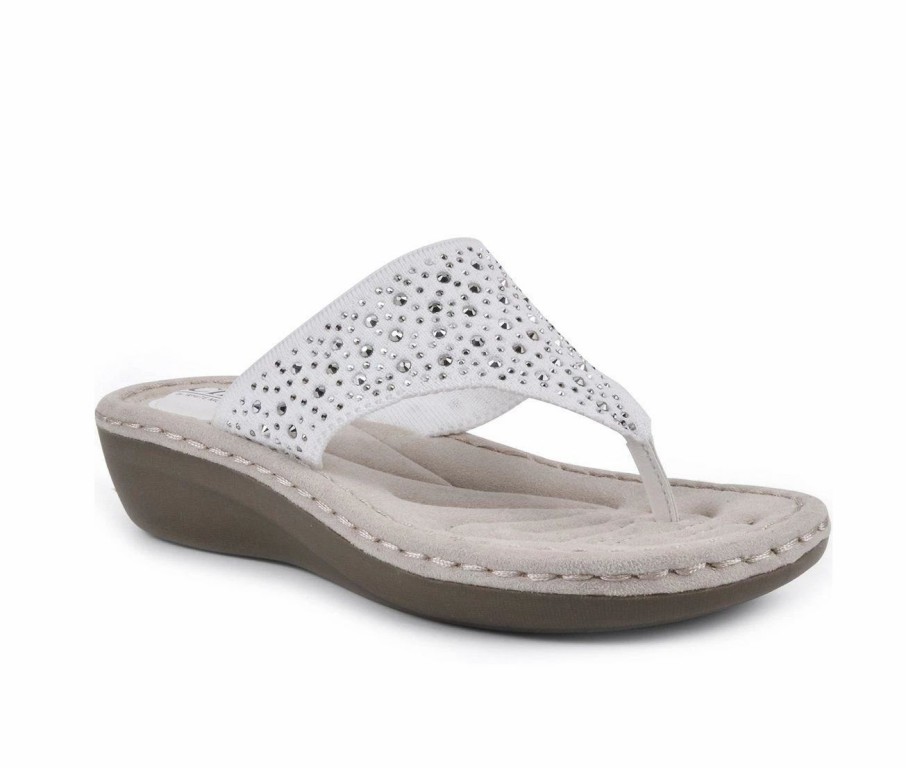 Flip-Flops * | Women'S Cliffs By White Mountain Calling Wedge Flip-Flops