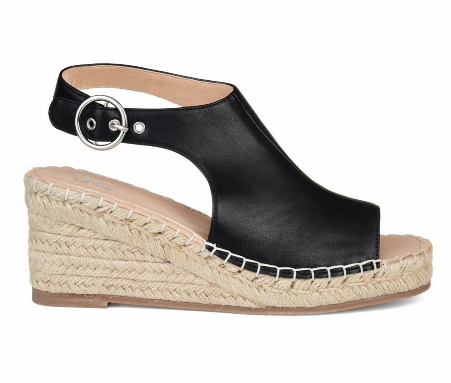 Espadrille Sandals * | Women'S Journee Collection Crew Espadrille Wedges