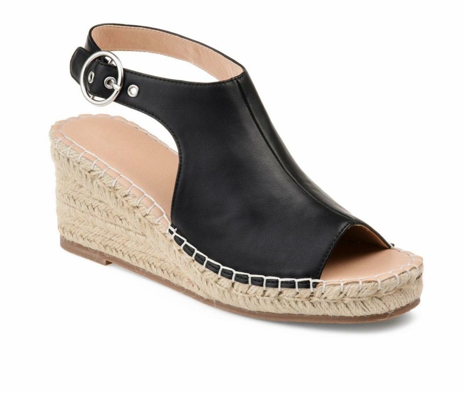 Espadrille Sandals * | Women'S Journee Collection Crew Espadrille Wedges