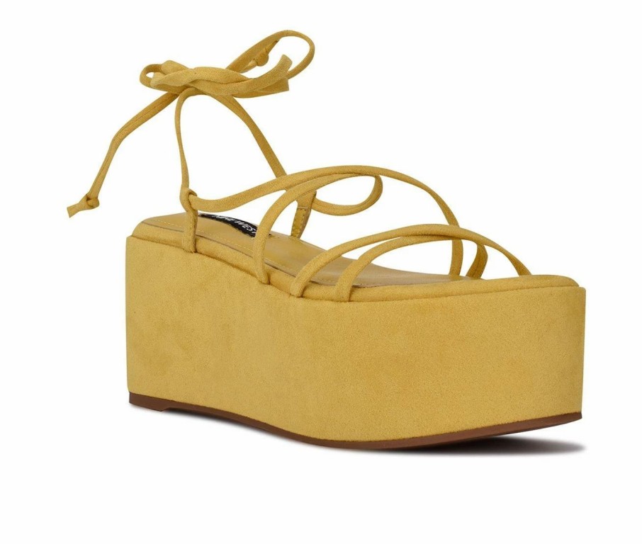 Platform Sandals * | Women'S Nine West Benet Platform Wedge Sandals