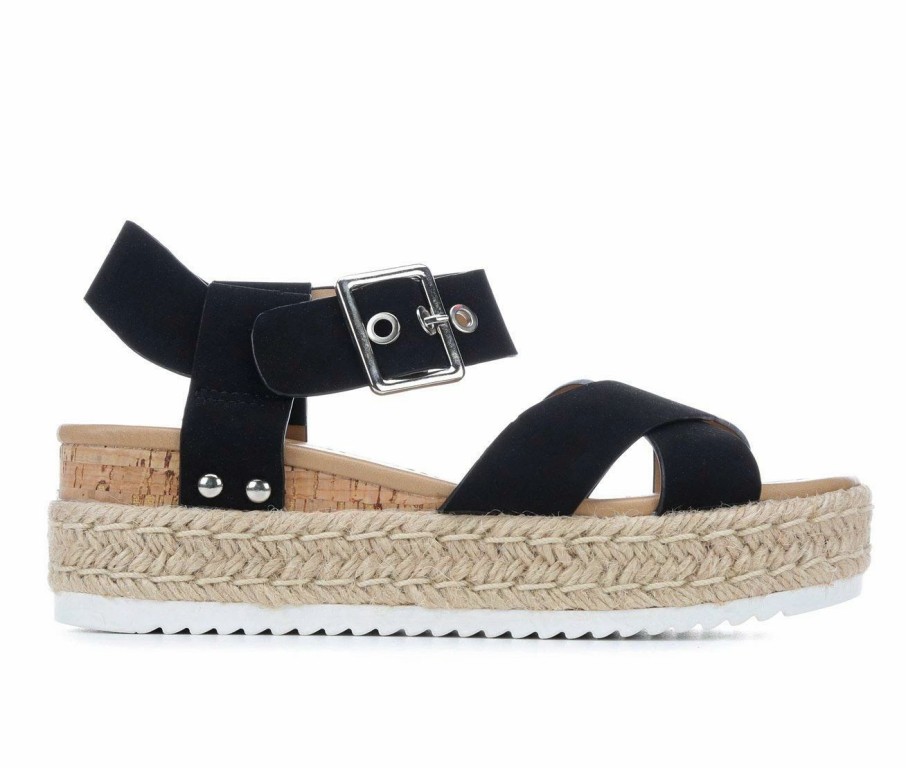 Espadrille Sandals * | Women'S Soda Fortuna Wedge Espadrille Sandals