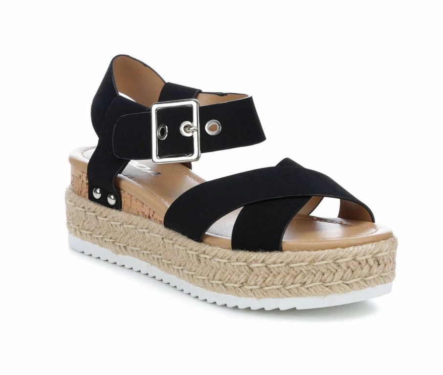 Espadrille Sandals * | Women'S Soda Fortuna Wedge Espadrille Sandals