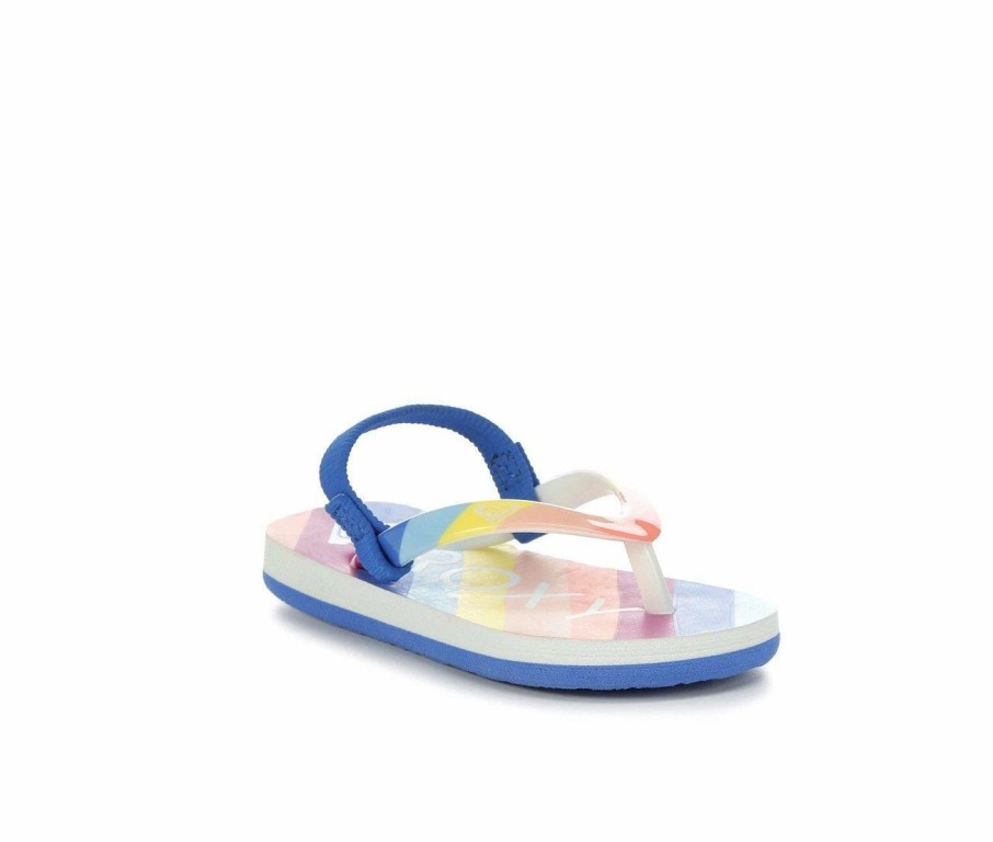 Flip-Flops * | Girls' Roxy Toddler Pebbles Vi Flip-Flops