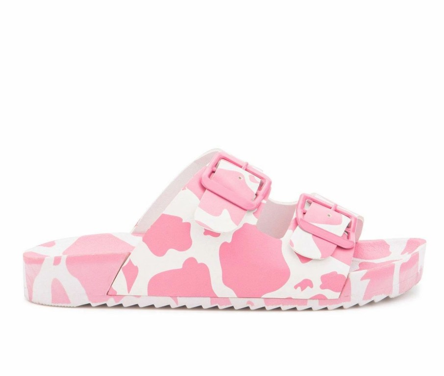 Flat Sandals * | Girls' Olivia Miller Little Kid & Big Kid Moo Pink Footbed Sandals