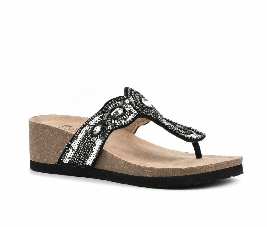 Footbed Sandals * | Women'S White Mountain Blast Wedge Footbed Sandals