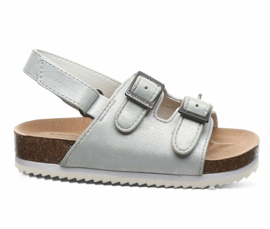 Flat Sandals * | Girls' Bearpaw Toddler & Little Kid Brooklyn Footbed Sandals