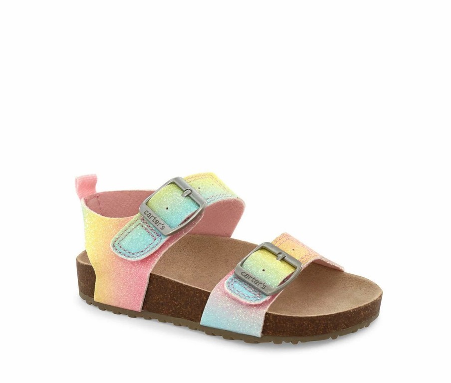 Flat Sandals * | Girls' Carters Toddler & Little Kid Duncan Footbed Sandals