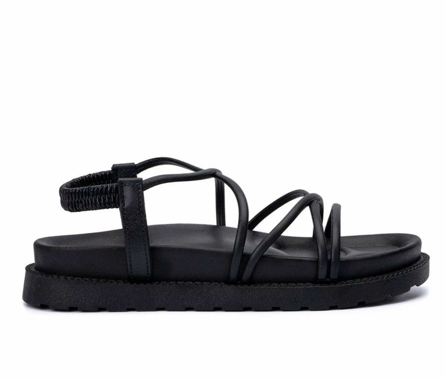 Footbed Sandals * | Women'S Olivia Miller Venus Strappy Footbed Sandals