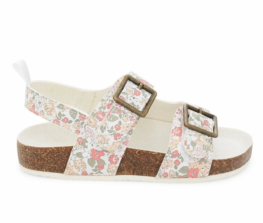 Flat Sandals * | Girls' Oshkosh B'Gosh Toddler & Little Kid Noelia Footbed Sandals