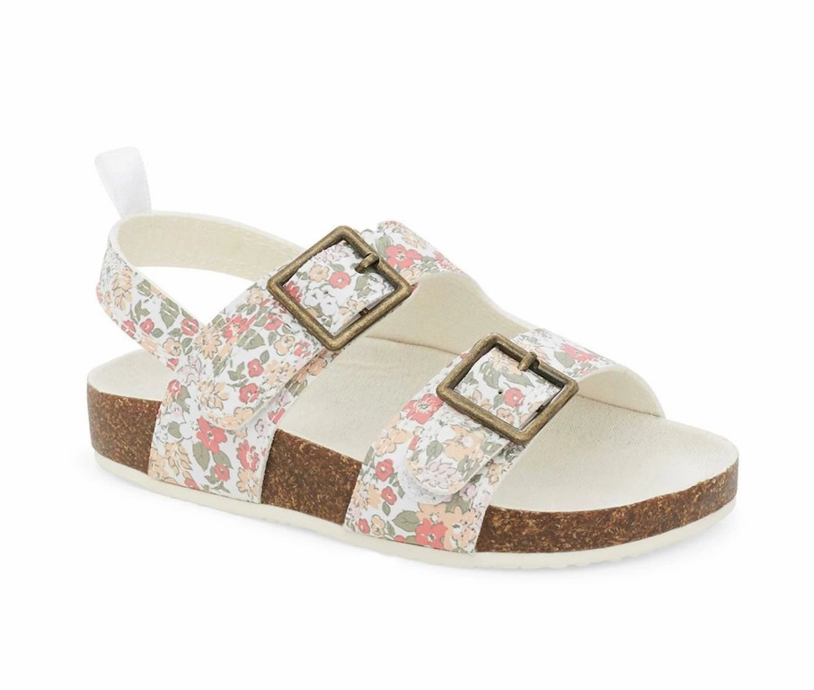 Flat Sandals * | Girls' Oshkosh B'Gosh Toddler & Little Kid Noelia Footbed Sandals