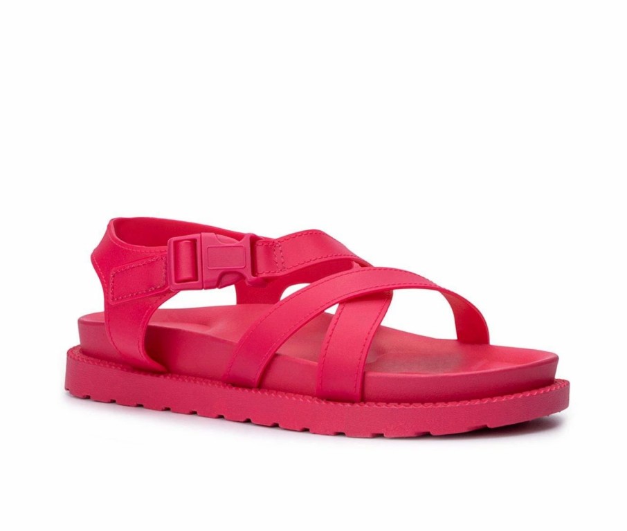 Footbed Sandals * | Women'S Olivia Miller Tessa Strappy Footbed Sandals