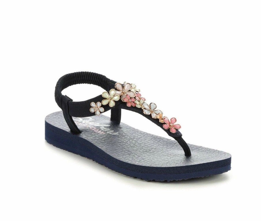 Flip-Flops * | Women'S Skechers Cali Meditation Glass Daisy Sandals