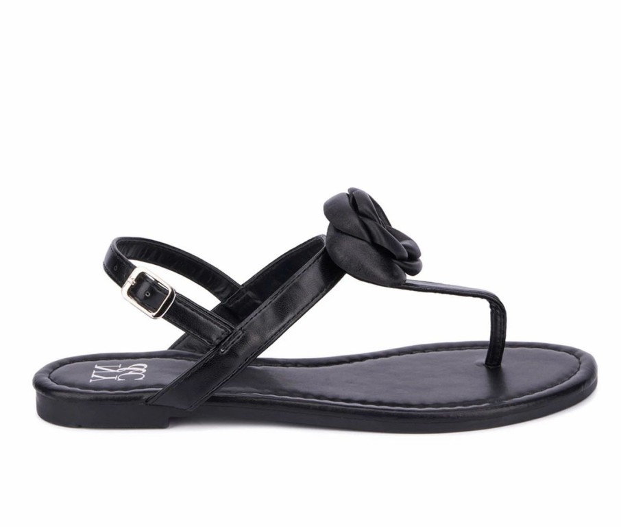 Flat Sandals * | Women'S New York And Company Rosette Sandals